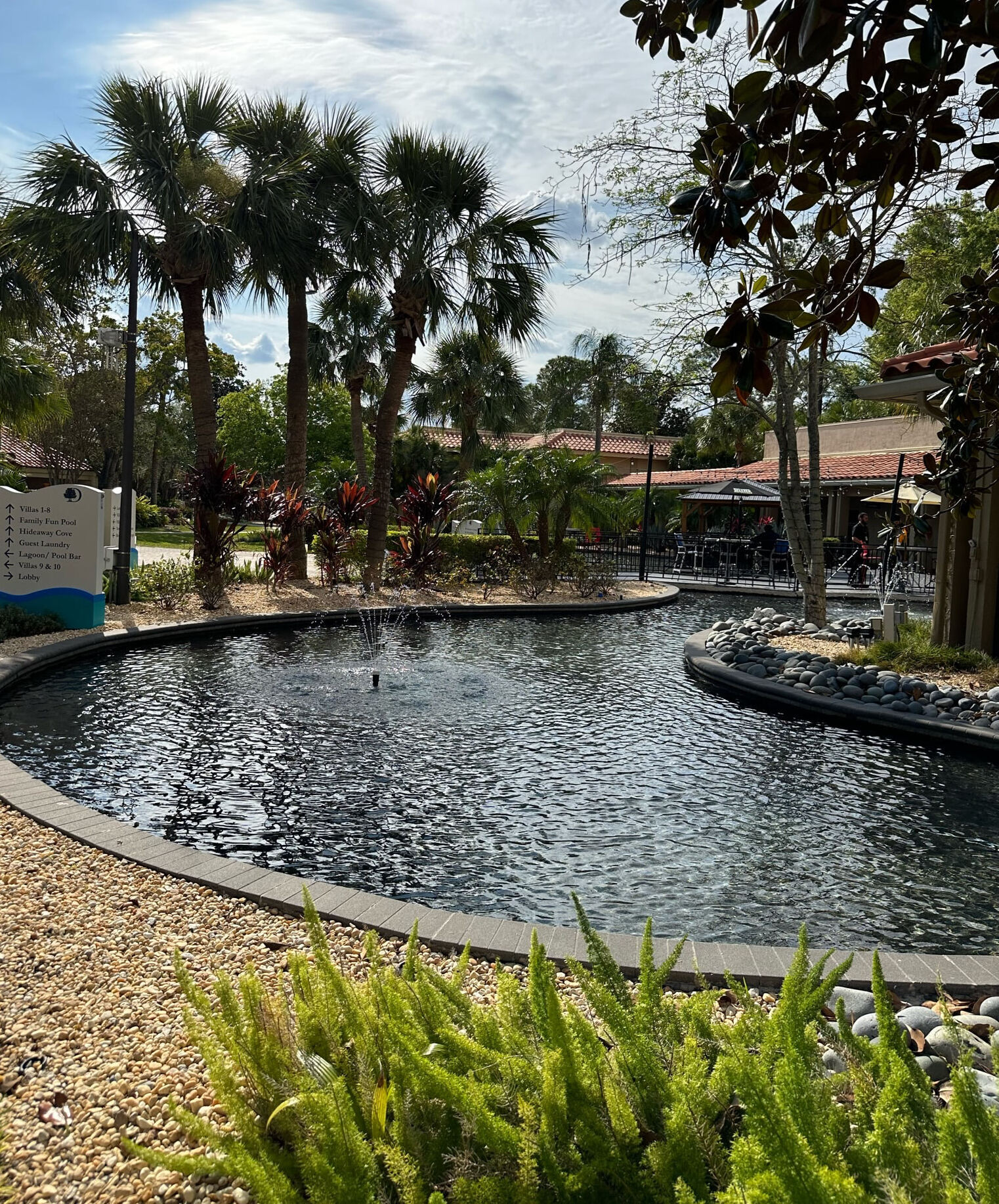 ROH Hotel Management Software Onboarding: Doubletree Orlando at SeaWorld Hotel - image of a water feature at the resort.